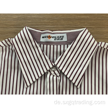Kundenspezifisches weibliches Garn gefärbtes Spandex-Langarmhemd
